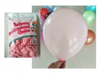 Balony lateksowe 12-calowe grube, perłowe JASNO RÓŻOWE kpl 100 szt ok. 35 cm