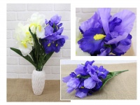 Bukiet sztuczny IRYS 7 kwiatów 52 cm - mix kolor