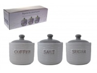Dol. WILLY - pojemnik ceramiczny hermetyczny (Kawa, cukier, sól) kpl 3 szt