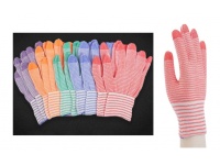 Dzianinowe rękawiczki DAMSKIE ochronne w paski (mix kolor) - 1 PARA