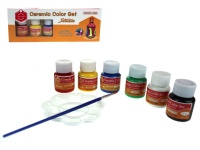 Farby w buteleczkach do malowania CERAMIKI kpl 6 szt