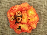 Główka kwiatowa HORTENSJA 15 cm pomarańczowa