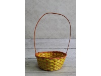 Koszyczek, koszyk Wielkanocny KOLOROWY 25x24x10,5 cm (wys. z rączką 42 cm)