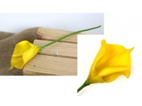 Kwiat KALIA gumowa wys. 34 cm (główka 8,5x5 cm) ŻÓŁTA