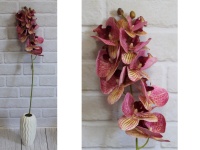 Kwiat STORCZYK silikonowy jak naturalny 9 kwiatów (7-9 cm) 75 cm #5 -RÓŻOWY PRĄŻKOWANY