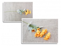 Kwiat sztuczny 6-kwiatowy średnica 7 cm na jednej łodydze 60 cm - POMARAŃCZOWA