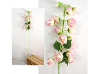 Kwiat sztuczny DZWONEK WIETRZNY biały z różowymi końcami 85 cm