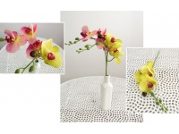 Kwiat sztuczny storczyk gumowany łodyga 48 cm 3 kwiaty (9 cm) mix kolor