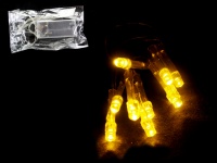 Lampki choinkowe tradycyjne 10 LED 2 m na baterie - CIEPŁY BIAŁY
