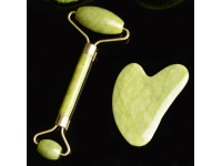 Jade Roller - masażer do twarzy + kamień jadeitowy