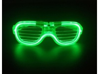 Okulary świecące IMPREZOWE LED na baterie 15,5x6 cm ZIELONE