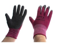 Rękawice robocze antypoślizgowe uniwersalne fioletowo-czarne - 1 para