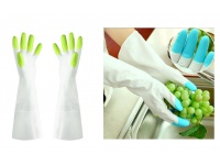 Rękawiczki gumowe, lateksowe do mycia, sprzątania L ZIELONE - 1 para