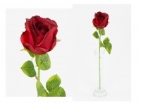 Róża gałązka 47x7,5 cm #177 czerwono-czarna