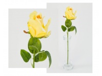 Róża gałązka 47x7,5 cm #228 jasno-żółta