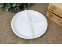 Talerz ceramiczny obiadowy dzielony na trzy 22,5x2,5 cm