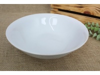 Talerz, miska do zupy okrągła ceramiczna szara 23x6,5 cm