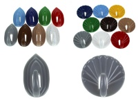 Wieszaczek samoprzylepny plastik KOLOR (mix kształtów) - 1 sz