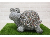 Żółw ceramiczny SOLARNY 39x27x25 cm z ozdobnymi kamieniami GIGA