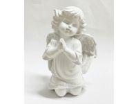 Aniołek ceramiczny klęczący, modlący się 12x8 cm