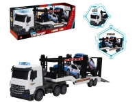 Auto LAWETA + 2 samochody policyjne (światło, dźwięk) w kartonie 60x22x13,5 cm