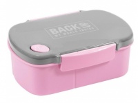 b Śniadaniówka 18x13x7 cm BACKUP 7 MODEL B 36 RÓŻOWO-SZARA