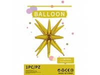 Balon foliowy GWIAZDA 45x55 cm ZŁOTY