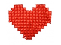 Balon foliowy SERCE pikowane 137x119 cm - 1 szt
