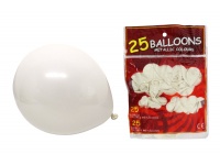 Balony lateksowe 10-calowe BIAŁE kpl 25 szt ok. 25 cm 55 g