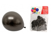 Balony lateksowe 10-calowe metalizowane CZARNE kpl 10 szt ok. 25 cm 25 g