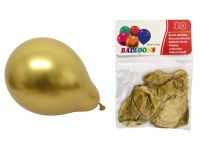 Balony lateksowe 10-calowe metalizowane ZŁOTE kpl 10 szt ok. 25 cm 25 g