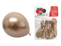 Balony lateksowe 10-calowe metalizowane RÓŻOWE ZŁOTO kpl 10 szt ok. 25 cm 25 g