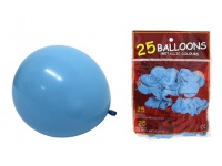 Balony lateksowe 10-calowe NIEBIESKIE kpl 25 szt ok. 25 cm 55 g