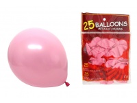 Balony lateksowe 10-calowe RÓŻOWE kpl 25 szt ok. 25 cm 55 g