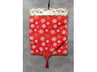 Bieżnik, szarfa na stół świąteczny, bożonarodzeniowy ŚNIEŻYNKI 180x32 cm CZERWONY