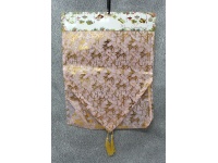 Bieżnik, szarfa na stół świąteczny, bożonarodzeniowy ORGANZA 180x32 cm RÓŻOWO ZŁOTY