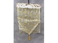 Bieżnik, szarfa na stół świąteczny, bożonarodzeniowy LIŚCIE 180x35 cm ZŁOTY