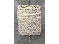 Bieżnik, szarfa na stół świąteczny, bożonarodzeniowy GWIAZDKI 180x35 cm BIAŁY