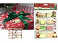 Bilecik, naklejka do prezentów zestaw 8 bilecików na blistrze 28x18 cm ZAOKRĄGLONE Z KSZTAŁTEM Z JEDNEJ STRONY