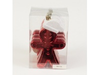 Bombka plastikowa ŚWIĄTECZNY LUDZIK 12 cm - kpl 3 szt