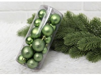 Bombki 3 cm jasno ZIELONE jasne - kpl 24 szt