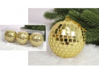Bombki kula disco 10 cm ZŁOTE kpl. 3 szt