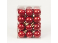 Bombki plastikowe perła 3 cm (24szt.) CZERWONE