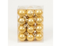 Bombki plastikowe perła 3 cm (24szt.) ZŁOTE