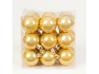 Bombki plastikowe perła 4 cm (18szt.) ZŁOTE