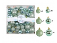 Bombki ZIELONY jasny (3-5 cm) - kpl 44 szt