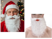 Broda ŚWIĘTEGO MKOŁAJA z wąsami, uniwersalna na gumce 22x19 cm