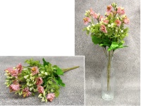 Bukiet ASTER wys. 43 cm, 8 łodyg (16 kwiatów 4x2,5 cm) RÓŻOWY