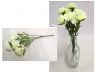 Bukiet, bukiecik GOŹDZIK wys. 29 cm, 5 łodyg (kwiat 4,5x2,5 cm) ŚMIETANOWY