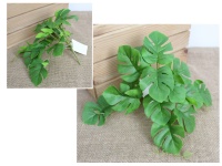 Bukiet, bukiecik MONSTERA wys. 20 cm, 10 łodyg (16 liści silikonowych 7x6,5 cm)